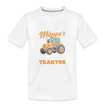 Tractor Farmer Farmer Tractor Driver Tractor - Kids' Premium Organic T-Shirt - white - Front