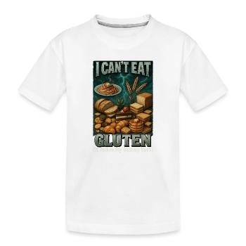Glutenunverträglichkeit Witz Gluten - Kinder Premium Bio T-Shirt - Weiß - Vorne