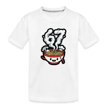 Fröhliche Ramen-Dampf-Zeichentrickserie - Kinder Premium Bio T-Shirt - Weiß - Vorne