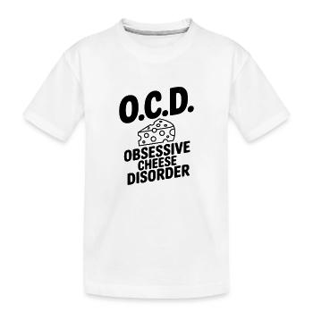 Trouble obsessionnel du fromage par le TOC - T-shirt bio Premium Enfant - blanc - Devant