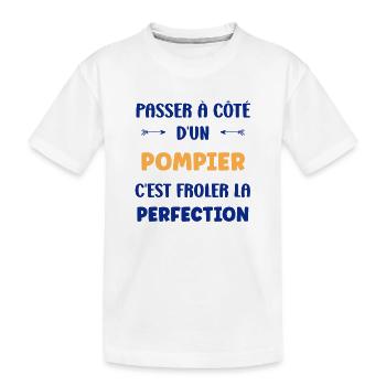 Feuerwehrmann - Kinder Premium Bio T-Shirt - Weiß - Vorne