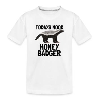 Humeur du Blaireau à miel aujourd’hui - T-shirt bio Premium Enfant - blanc - Devant