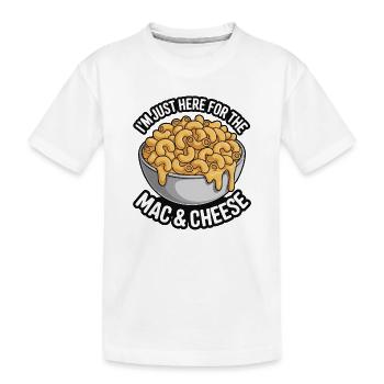 Fan de macaroni au fromage - Je suis juste là - T-shirt bio Premium Enfant - blanc - Devant