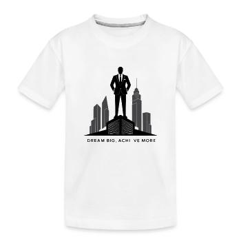 Executive Skyline Ambition Silhouette - Kids' Premium Organic T-Shirt - white - Front