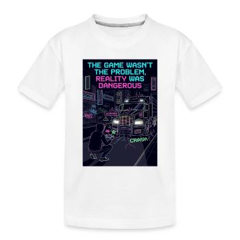Réalité du joueur - T-shirt bio Premium Enfant - blanc - Devant