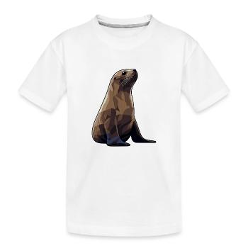 Seal Animal Sea Lion - Kids' Premium Organic T-Shirt - white - Front