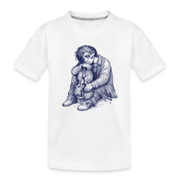 Croquis mélancolique de violon - T-shirt bio Premium Enfant - blanc - Devant