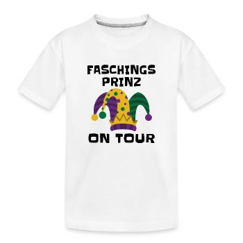 Faschingsprinz on Tour – Karneval Kostüm - Kinder Premium Bio T-Shirt - Weiß - Vorne