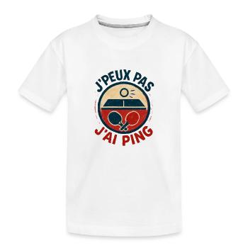 Ich kann nicht, ich ping. - Kinder Premium Bio T-Shirt - Weiß - Vorne