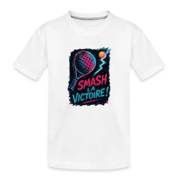 Smash la victoire ! Padel - T-shirt bio Premium Enfant - blanc - Devant