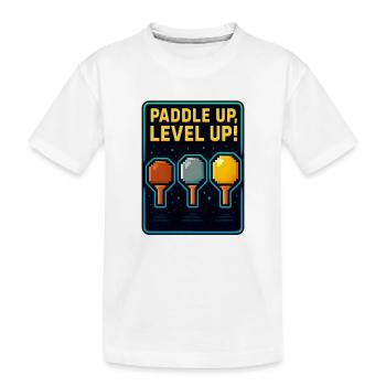 Paddle Up, Level Up Ping Pong - T-shirt bio Premium Enfant - blanc - Devant