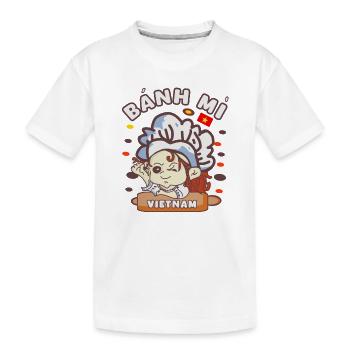 banh mi vietnam kawaii - Kids' Premium Organic T-Shirt - white - Front