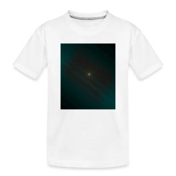 Teal wrestling spiral in the center - Kids' Premium Organic T-Shirt - white - Front