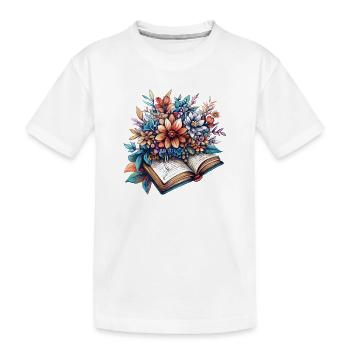 Blütenlese aus dem Buch - Kinder Premium Bio T-Shirt - Weiß - Vorne
