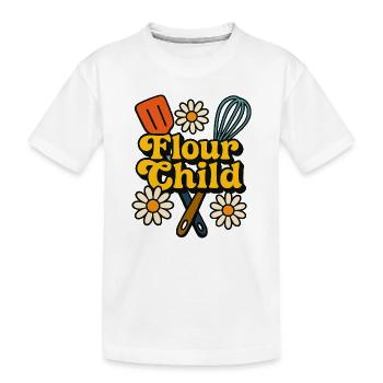 L’Art de la Cuisson Enfant de la Farine - T-shirt bio Premium Enfant - blanc - Devant