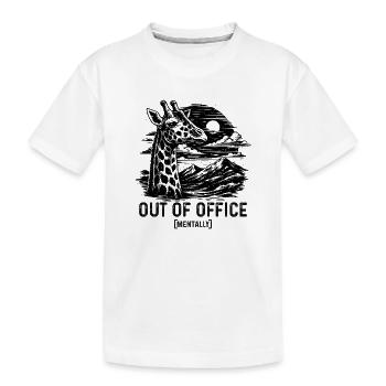Out of Office (Mentally) - Kids' Premium Organic T-Shirt - white - Front