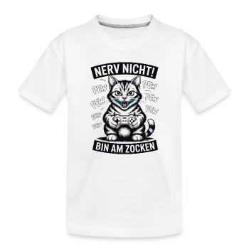 Courage Not I Gaming Cat Design - T-shirt bio Premium Enfant - blanc - Devant