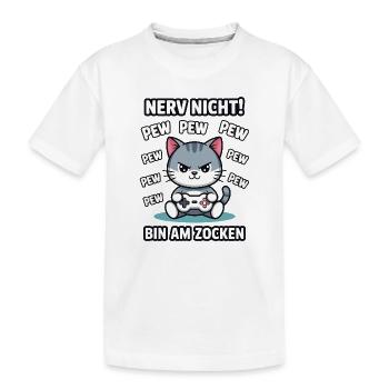 Courage Not I Gaming Cat Design - T-shirt bio Premium Enfant - blanc - Devant
