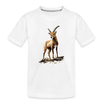 Steinbock Ziege Alpensteinbock Capricorn Ziegen - Kinder Premium Bio T-Shirt - Weiß - Vorne