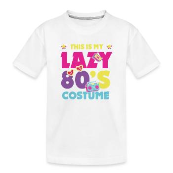 Das ist mein Lazy-80er-80er-Jahre-Kostüm - Kinder Premium Bio T-Shirt - Weiß - Vorne
