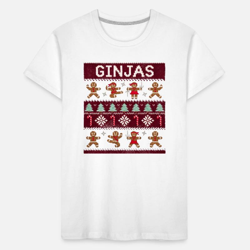 Ginjas Lebkuchen-Weihnachtspullover Kinder Premium Bio T-Shirt