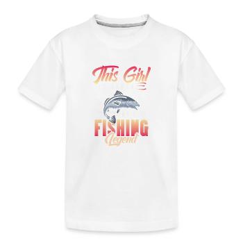 Fishing Angler Fish Fisherman Sayings Petri Heil - Kids' Premium Organic T-Shirt - white - Front