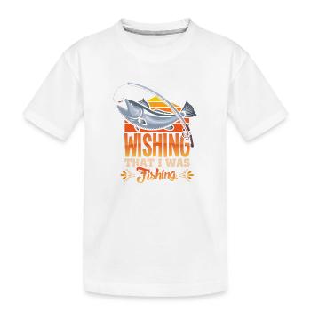 Fishing Angler Fish Fisherman Sayings Petri Heil - Kids' Premium Organic T-Shirt - white - Front