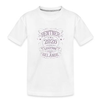 Vintage Ornament Pensioner 2026 Légende Gel Feuilles - T-shirt bio Premium Enfant - blanc - Devant