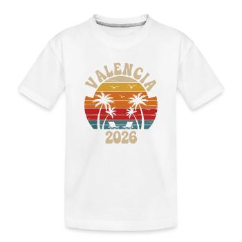Plage rétro de Valence 2026 - T-shirt bio Premium Enfant - blanc - Devant