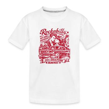 Rockabilly Valentine Memories 50s Retro - Kids' Premium Organic T-Shirt - white - Front