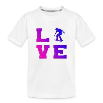 Skateboarding Stil für jeden Anlass - Kinder Premium Bio T-Shirt - Weiß - Vorne