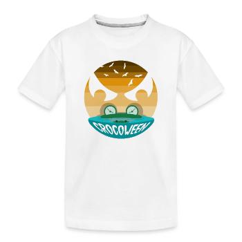 Safari Afrique Faune du Serengeti Crocodile d’Halloween - T-shirt bio Premium Enfant - blanc - Devant