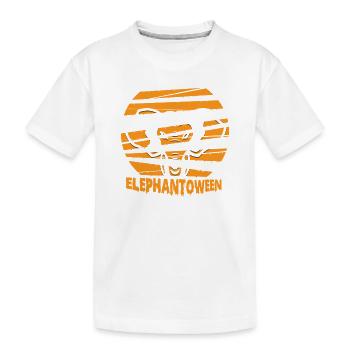 Safari Afrique faune du Serengeti éléphant d’Halloween - T-shirt bio Premium Enfant - blanc - Devant