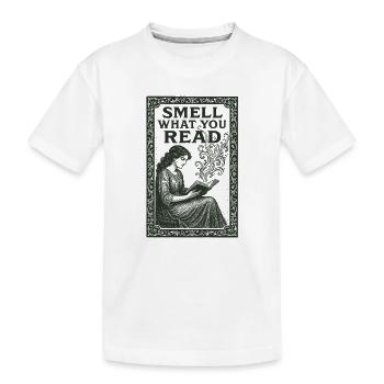 Sens ce que tu lis | Odeur de livre - T-shirt bio Premium Enfant - blanc - Devant