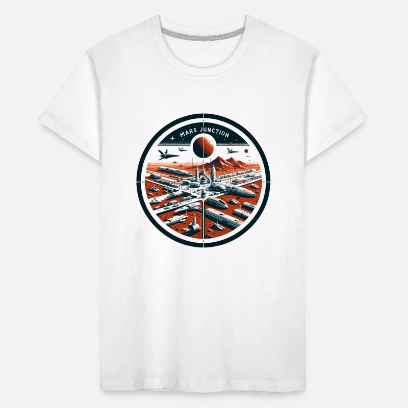 Mars Junction Spaceport Patch Kids' Premium Organic T-Shirt