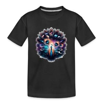 Astral Peacock Cosmos - Kids' Premium Organic T-Shirt - black - Front