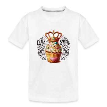 Königin der Süßigkeiten Cupcake - Kinder Premium Bio T-Shirt - Weiß - Vorne