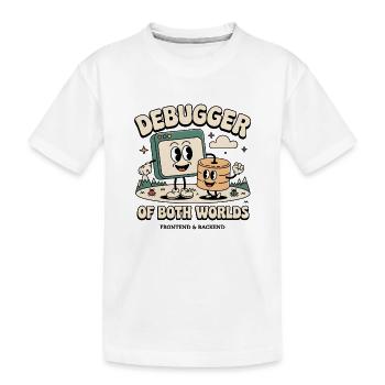Débogueur des deux mondes | Débogage du développement - T-shirt bio Premium Enfant - blanc - Devant