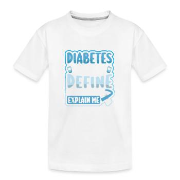 Diabète de type 1 - T-shirt bio Premium Enfant - blanc - Devant