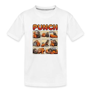 Bébé Singe Coup de Poing - T-shirt bio Premium Enfant - blanc - Devant