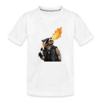Fire Raider en cuir - T-shirt bio Premium Enfant - blanc - Devant