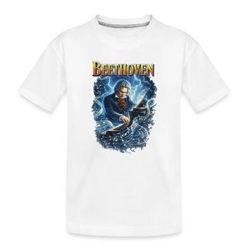 Beethoven Kraft : Piano électrisant - T-shirt bio Premium Enfant - blanc - Devant