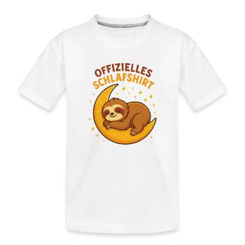 Chemise de nuit pour les lève-tard, avec de l’humour - T-shirt bio Premium Enfant - blanc - Devant