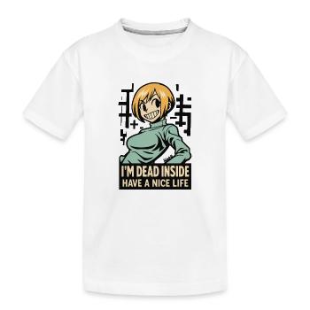 T-shirt Dead Inside Cartoon - T-shirt bio Premium Enfant - blanc - Devant
