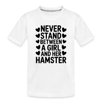 Hamster Sprüche Hamster Lustiges Hamster Geschenk  - Kinder Premium Bio T-Shirt - Weiß - Vorne
