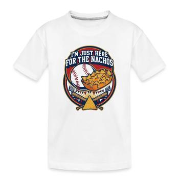 Je suis juste là pour les Nachos – En-cas du stade - T-shirt bio Premium Enfant - blanc - Devant