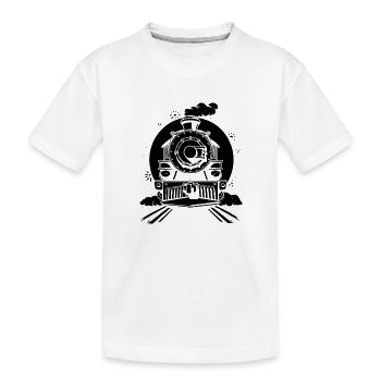 Locomotive à vapeur - T-shirt bio Premium Enfant - blanc - Devant