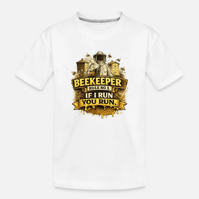 Beekeeper Rule - Imker Bienen Honig Biene - Kinder Premium Bio T-Shirt - Weiß