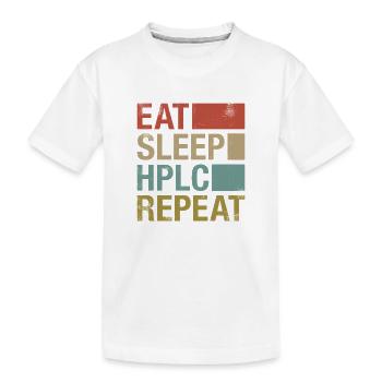 Chromatographie HPLC Performance Répétition Rétro du Sommeil - T-shirt bio Premium Enfant - blanc - Devant