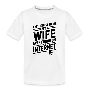 Dictons sur Internet : cadeau drôle - T-shirt bio Premium Enfant - blanc - Devant